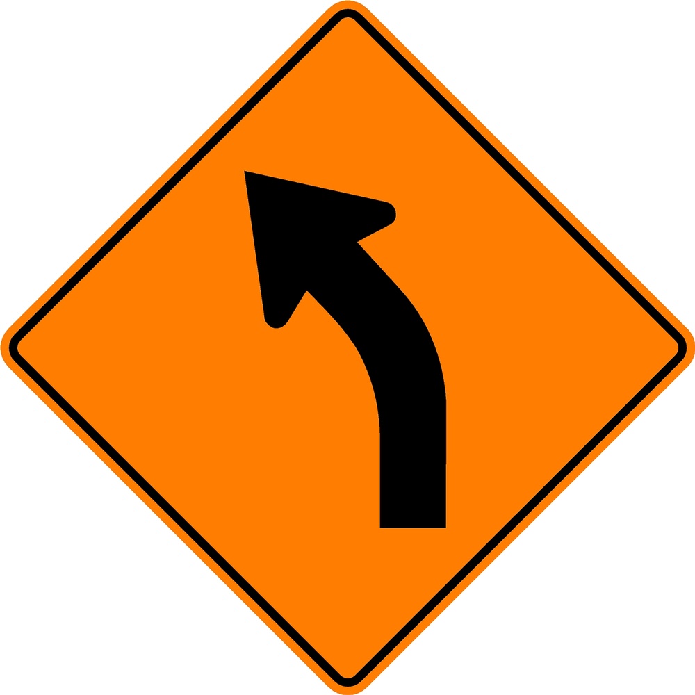 This is sign. Дорожный знак американский желтый.