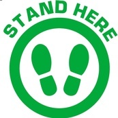 Stand Here - COVID Warning Signage Trent Hills by B M R  Mfg  Inc