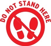Do Not Stand Here - COVID Warning Signage Trent Hills by B M R  Mfg  Inc
