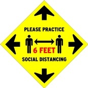 Please Practice Social Distancing - Warning Signage Manufacturing Canada by B M R  Mfg  Inc