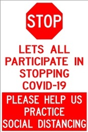 Lets All Participate in Stopping COVID-19 Signage Canada by B M R  Mfg  Inc