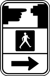 RA Series Pedestrian Pushbutton W- Arrow - Regulatory Signage Solutions Belleville by B M R  Mfg  Inc