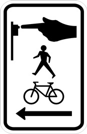 RA Series Signalized Intersection Crossing Left - Regulatory Signage Solutions Belleville by B M R  Mfg  Inc