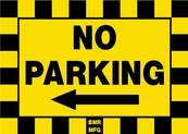 No Parking Sign Board with Left Arrow - Signage Solutions Campbellford by B M R  Mfg  Inc