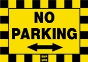 No Parking Double Arrow - Signage Solutions Peterborough by B M R  Mfg  Inc