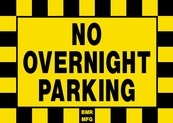 No Overnight Parking Sign Board - Signage Solutions Trent Hills by B M R  Mfg  Inc