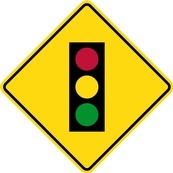 WB Series Traffic Signals Ahead - Regulatory Sign Board Manufacturing Trent Hills by B M R  Mfg Inc