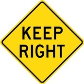 WB Series KEEP RIGHT - Regulatory Sign Board Manufacturing Peterborough by B M R  Mfg Inc