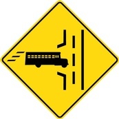 WC Series School Bus Entrance Left - Regulatory Signage Solutions Canada by B M R  Mfg Inc