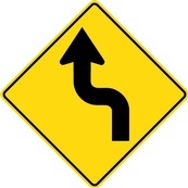WA Series Sharp Reverse Curve Left - Regulatory Signage Solutions Canada by B M R  Mfg Inc