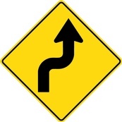 WA Series Sharp Reverse Curve Right - Regulatory Signage Solutions U S A  by B M R  Mfg Inc