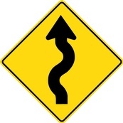 WA Series Winding Road To Left - Regulatory Signage Solutions Belleville by B M R  Mfg Inc