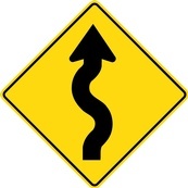 WA Series Winding Road To Right - Regulatory Signage Solutions Peterborough by B M R  Mfg Inc