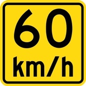 WA Series Advisory Speed Tab - Regulatory Signage Solutions U S A  by B M R  Mfg Inc