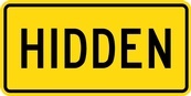 WA Series Hidden Intersection Tab - Regulatory Signage Solutions U S A  by B M R  Mfg Inc