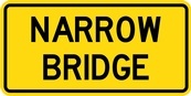 WA Series Narrow Bridge Tab - Regulatory Signage Solutions Canada by B M R  Mfg Inc