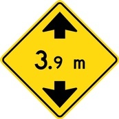 WA Series Low Clearance Ahead XX M Tab - Regulatory Signage Solutions Trent Hills by B M R  Mfg Inc