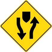 WA Series Divided Road Begins - Regulatory Signage Solutions Canada by B M R  Mfg Inc