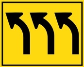 WA Series Three Left Lanes Exit - Regulatory Signage Solutions U S A  by B M R  Mfg Inc