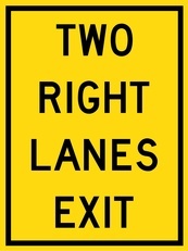 WA Series Two Right Lanes Exit - Regulatory Signage Solutions Canada by B M R  Mfg Inc