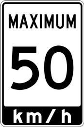 RB Series Maximum Speed XX KMPH- Regulatory Signage Solutions USA byB M R  Mfg Inc