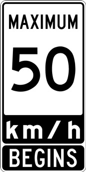 RB Series Maximum Speed Kmph Begins- Regulatory Signage Solutions Peterborough by B M R  Mfg Inc