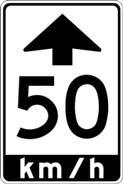 RB Series Maximum Speed Ahead Kmph - Regulatory Signage Solutions Trent Hills by B M R  Mfg Inc