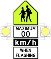 RB Series School Zone Maximum Speed When Flashing - Regulatory Signage Solutions Campbellford by B M R  Mfg Inc