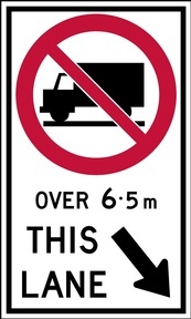 RB Series Lane Use Restriction Trucks, Length, Ground Mount - Regulatory Signage Solutions Campbellford by B M R  Mfg Inc
