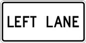 RB Series Left Lane Tab - Regulatory Signage Solutions Belleville by B M R  Mfg Inc