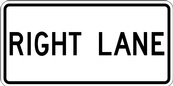 RB Series Right Lane Tab - Regulatory Signage Solutions Canada by B M R  Mfg Inc