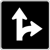 RB Series Straight Through Or Right Turn Only - Regulatory Signage Solutions Campbellford by B M R  Mfg Inc