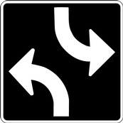 RB Series Two-Way Left Turn Lane Overhead - Regulatory Signage Solutions Canada by B M R  Mfg Inc