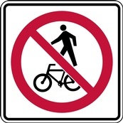 RB Series No Pedestrians Or Bicycles - Regulatory Signage Solutions USA by BB M R  Mfg Inc
