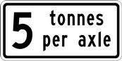 RB Series Load Restriction Weight Tab - Regulatory Signage Solutions Canada by B M R  Mfg Inc