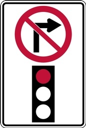 RB Series No Right Turn On Red - Regulatory Signage Solutions Belleville by B M R  Mfg Inc