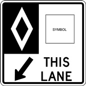 RB Series Reserved Lane One Vehicle Class, Ground-Mount, No Times Or Days - Regulatory Signage Solutions Belleville by B M R  Mfg Inc