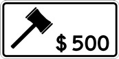 RC Series Maximum Fine For Littering Tab - Regulatory Signage Solutions U S A by B M R  Mfg Inc