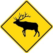 WC Series Elk Crossing - Regulatory Signage Solutions Campbellford by B M R  Mfg Inc