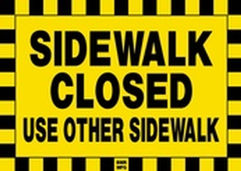 Sidewalk Closed Use Other Sidewalk Sign Board - Signage Solutions Belleville by B M R  Mfg  Inc