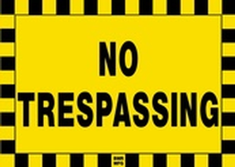 No Trespassing Sign Board - Signage Solutions Belleville by B M R  Mfg  Inc