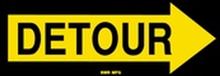 Detour Right Sign Board - Signage Solutions Peterborough by B M R  Mfg  Inc