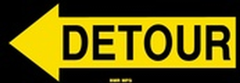 Detour Left Sign Board - Signage Solutions Campbellford by B M R  Mfg  Inc