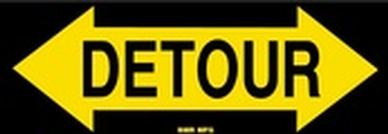 Detour Both Ways Arrow Sign Board - Signage Solutions Campbellford by B M R  Mfg  Inc