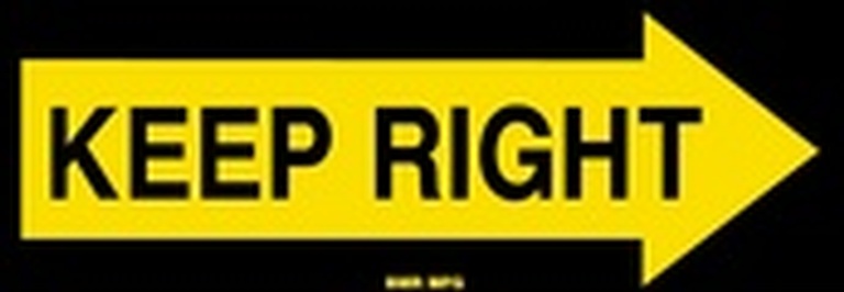 Keep Right Sign Board - Signage Solutions Trent Hills by B M R  Mfg  Inc