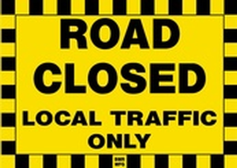 Road Closed Local Traffic Only Sign Board - Signage Solutions Peterborough by B M R  Mfg  Inc