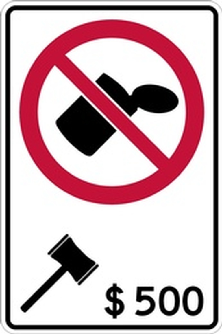 RC Series No Littering And Maximum Fine - Regulatory Signage Solutions Canada by B M R  Mfg Inc