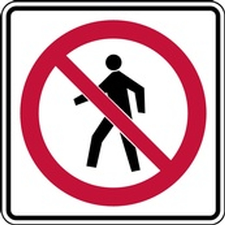 RC Series No Pedestrians - Regulatory Signage Solutions Trent Hills by B M R  Mfg Inc