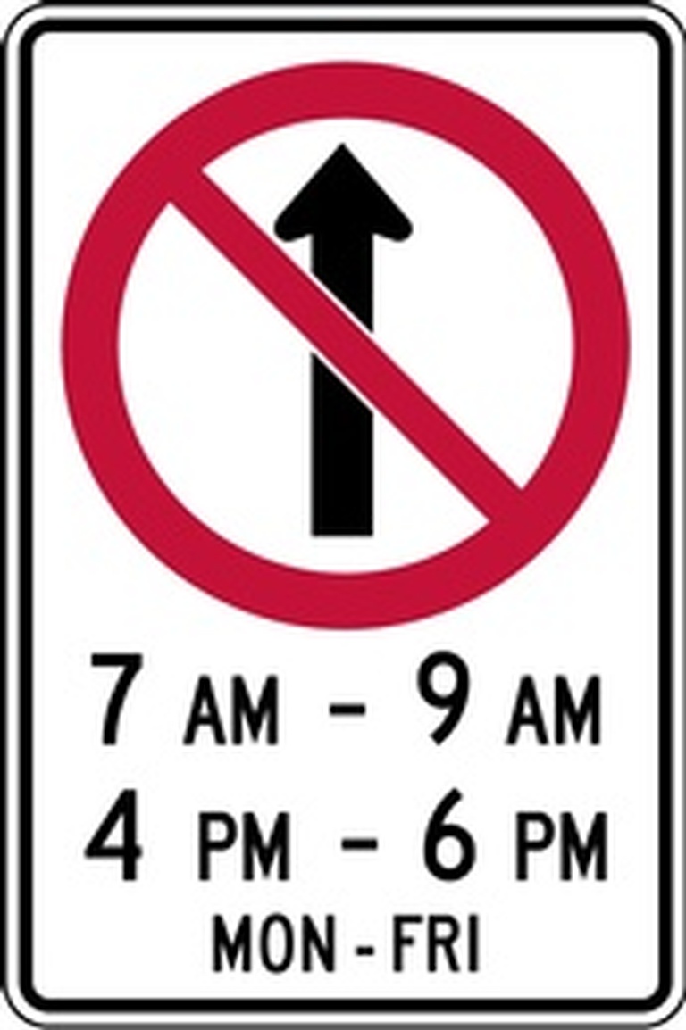 RB Series No Straight Through Times And Days - Regulatory Signage Solutions Trent Hills by B M R  Mfg Inc
