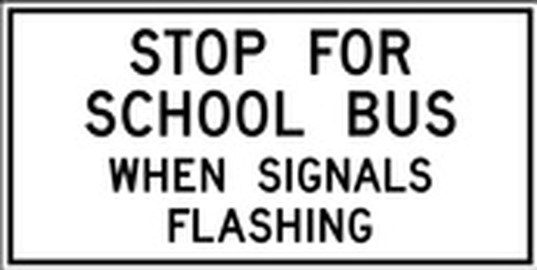 RB Series Stop For School Bus When Signals Flashing - Regulatory Signage Solutions Campbellford by B M R  Mfg Inc